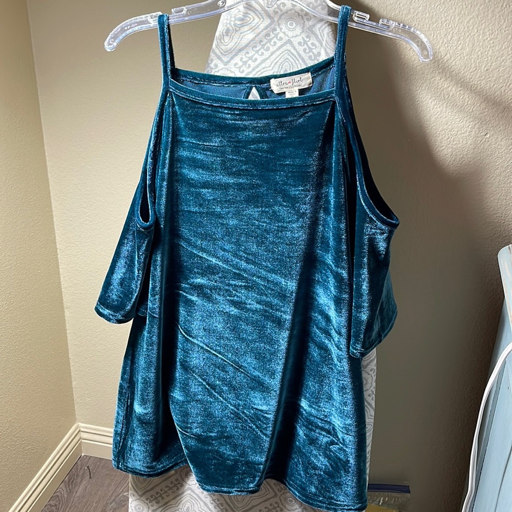 Womens cold shoulder blouse.